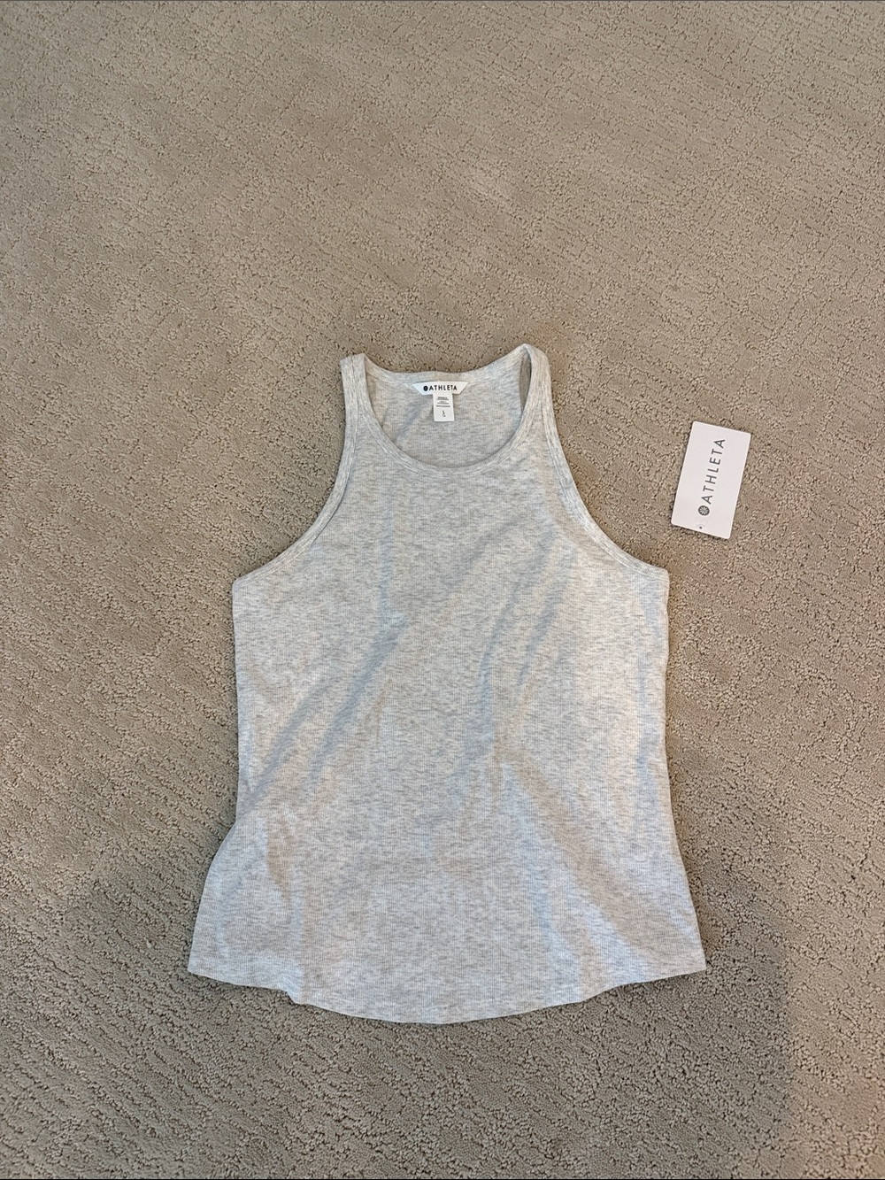 Athleta Light Gray Heather Racerback Tank- Size L